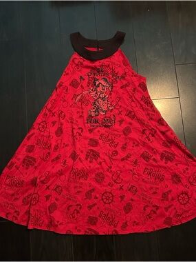 Disney Red Sleeveless Pirate Dress